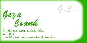 geza csank business card