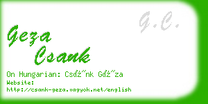 geza csank business card
